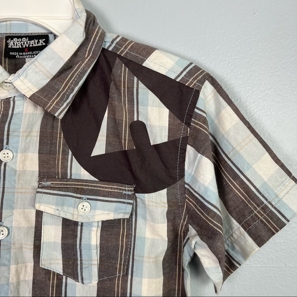 AIRWALK Boys 2 piece outfit - button down shirt & adjustable waste denim shorts - Picture 9 of 16